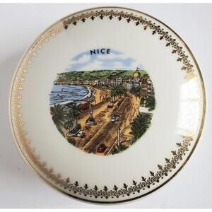 Nice France Trinket Box Porcelaines D'Art Monaco Monte Carlo Gold Intricate Trim